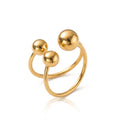 Inel trei sfere Oțel Inoxidabil Auriu - Hipoalergenic