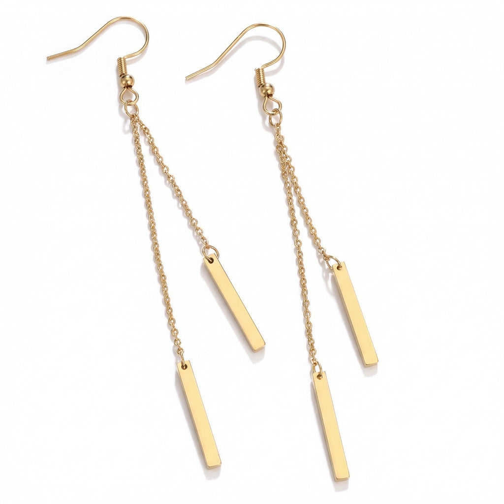 Cercei Design cu bare Oțel Inoxidabil 8.5 cm - CM1326 | Zelora