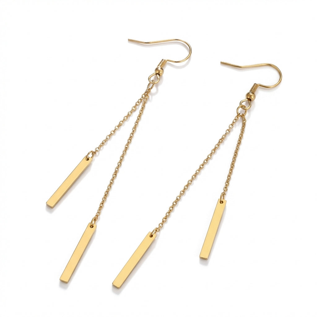 Cercei Design cu bare Oțel Inoxidabil 8.5 cm - CM1326 | Zelora