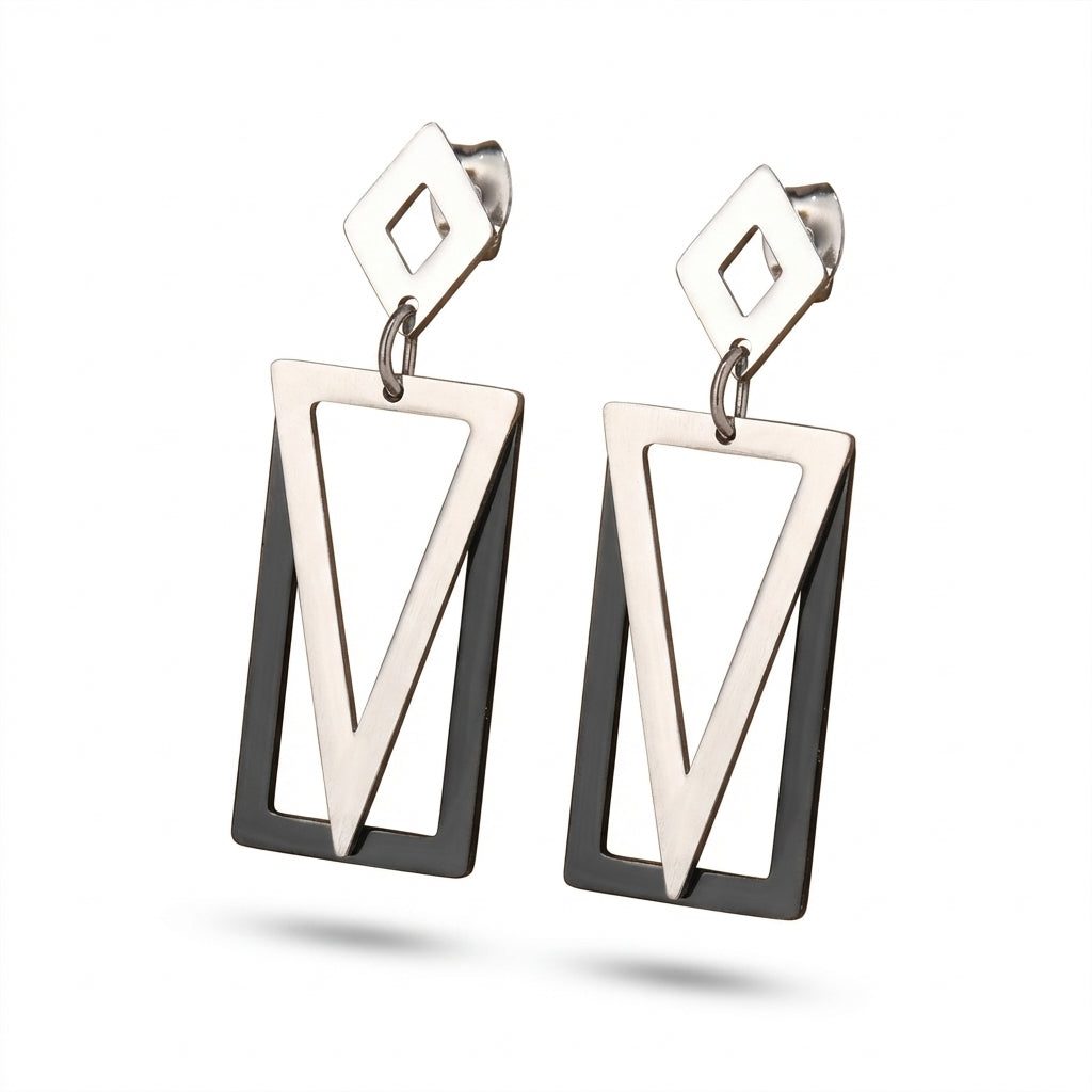 Cercei Geometrică Oțel Inoxidabil 3.9 cm - CM1415 | Zelora