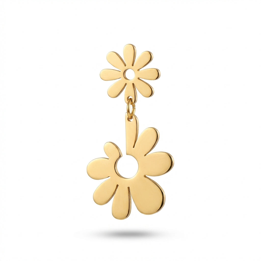 Cercei Flori Decupate Oțel Inoxidabil 3.2 cm - CM1449 | Zelora
