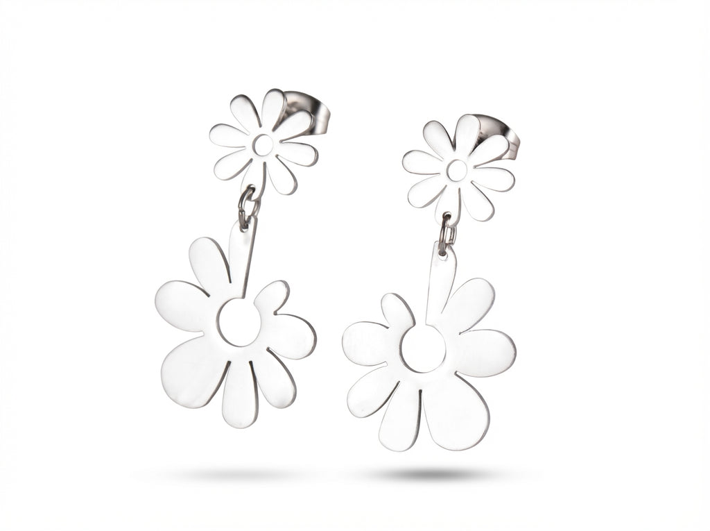 Cercei Flori Oțel Inoxidabil 3.2 cm - CM1450 | Zelora