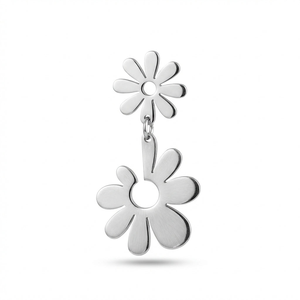 Cercei Flori Oțel Inoxidabil 3.2 cm - CM1450 | Zelora