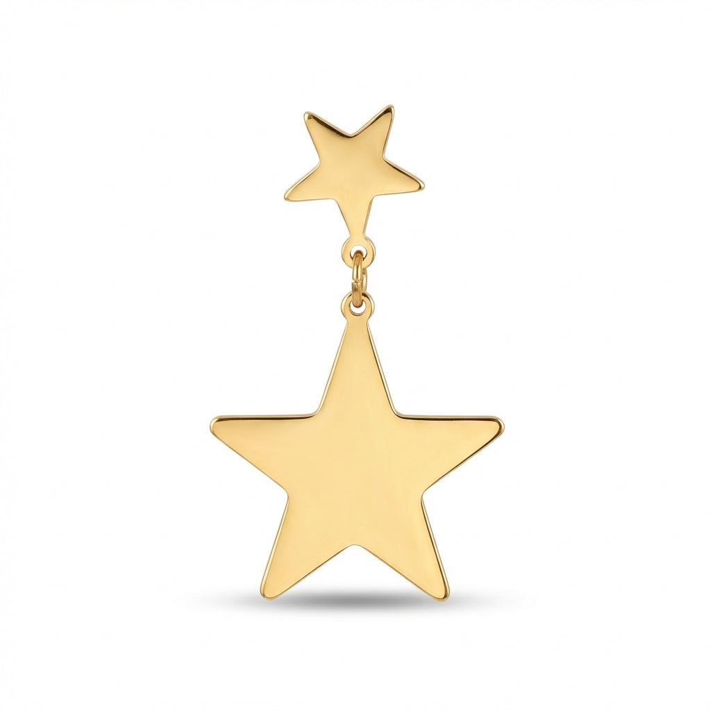Cercei Stea Oțel Inoxidabil 3.5 cm - CM1451 | Zelora