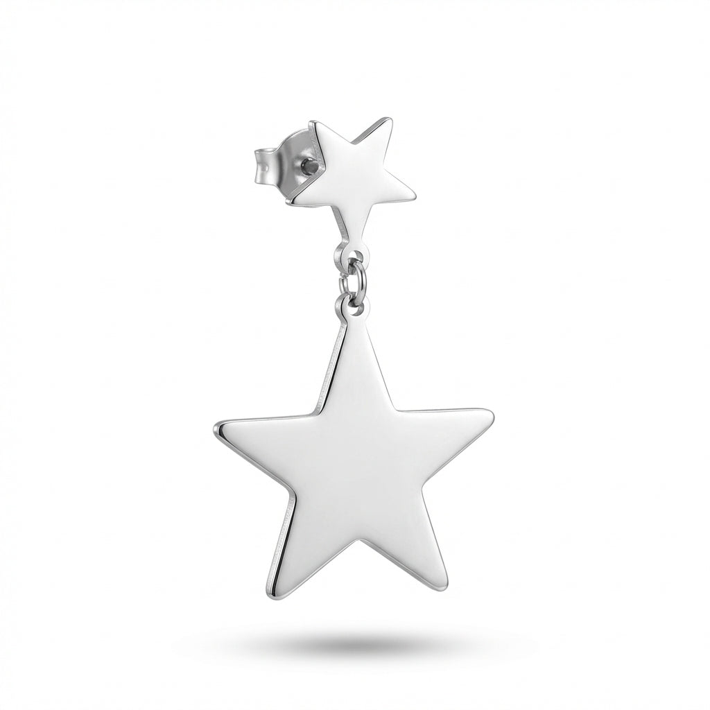 Cercei Stea Oțel Inoxidabil 3.5 cm - CM1452 | Zelora