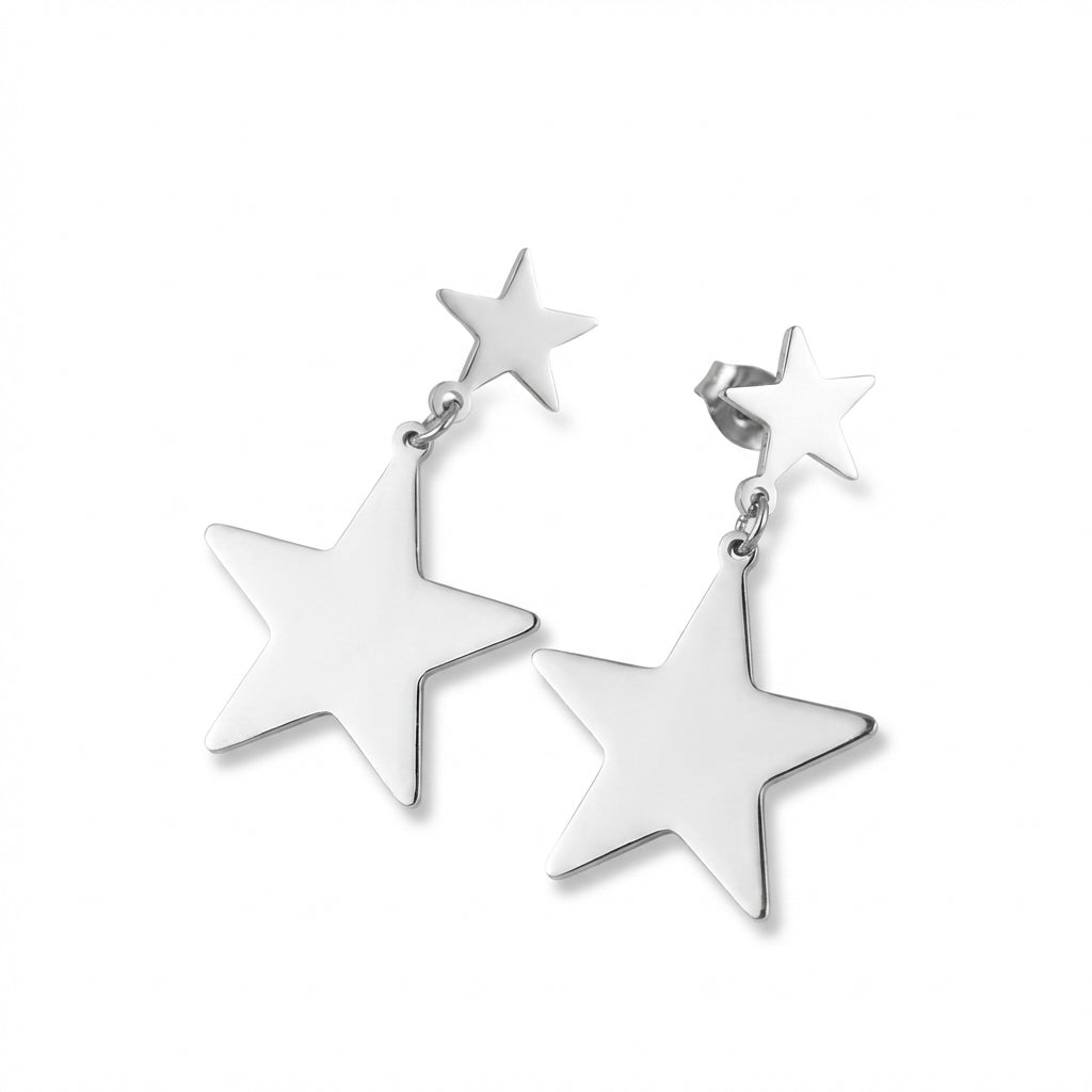 Cercei Stea Oțel Inoxidabil 3.5 cm - CM1452 | Zelora