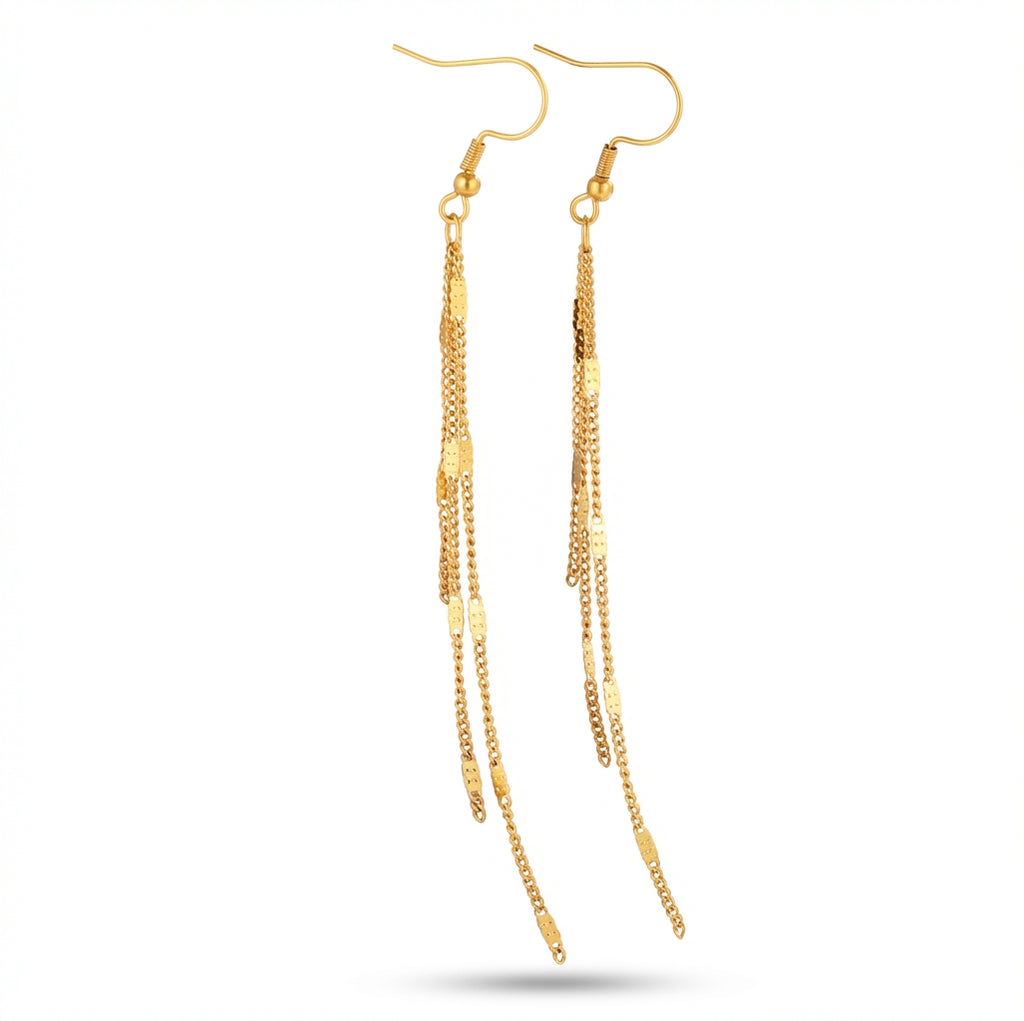 Cercei cu Lanțuri Multiple Oțel Inoxidabil 7.5 cm - CM1537 | Zelora