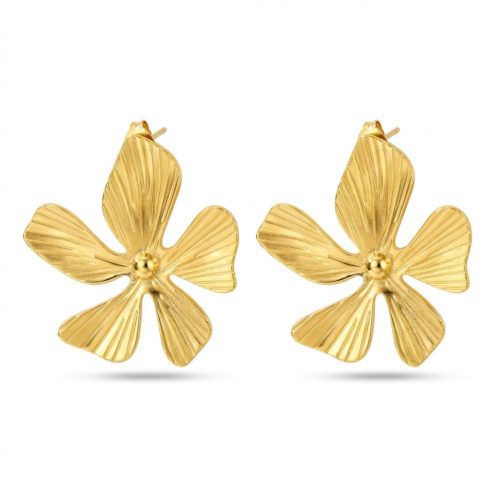 Cercei Frunză Statement Oțel Inoxidabil 3.5cm - CM1639 | Zelora