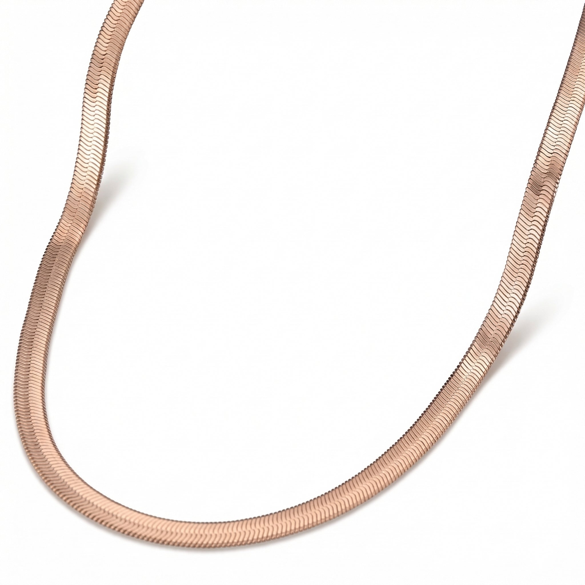 Lănțișor Inox tip Snake Plat Lat Rose Gold - Statement – detaliu