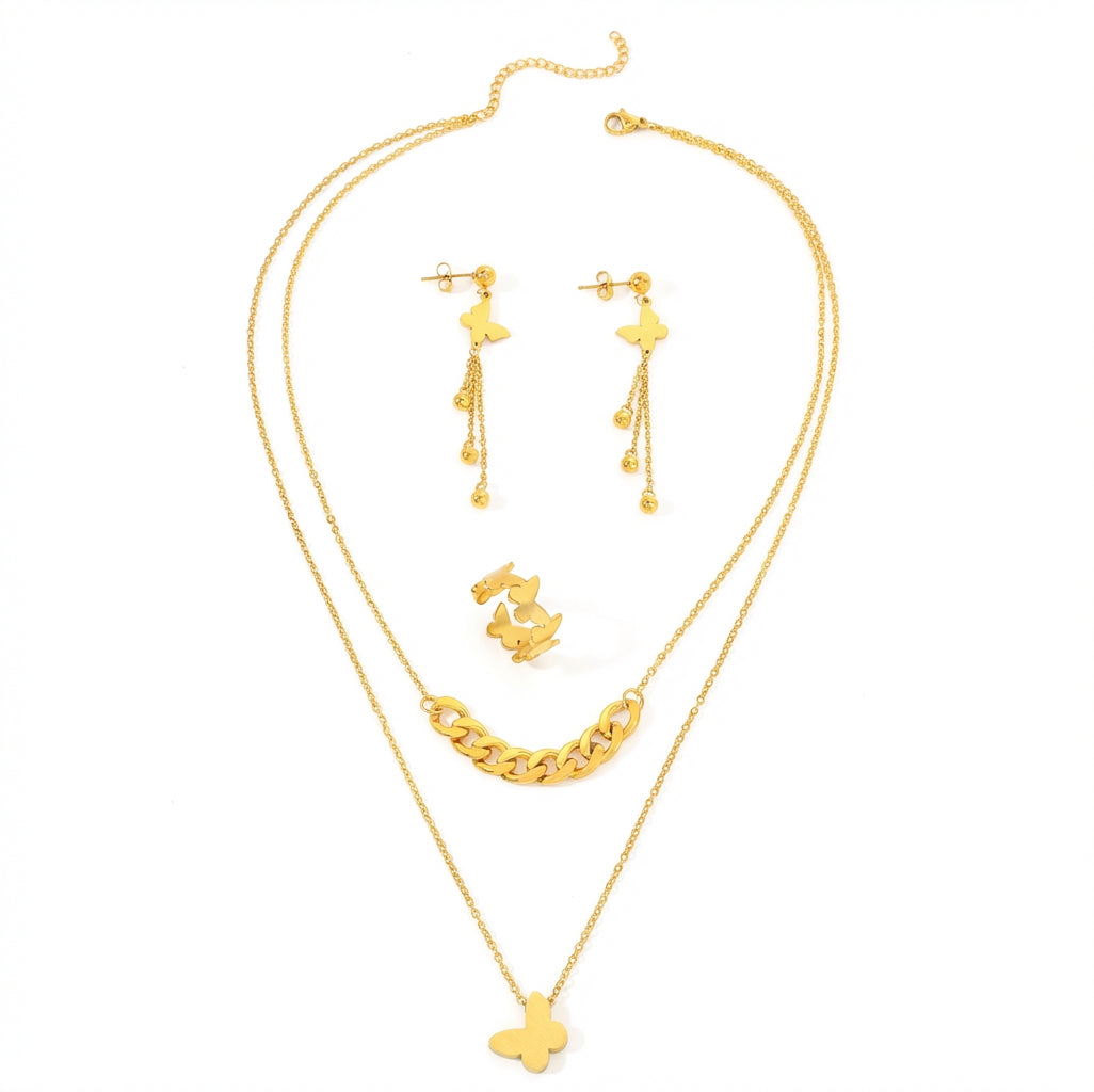 Set Fluture Oțel Inoxidabil - - Hipoalergenic