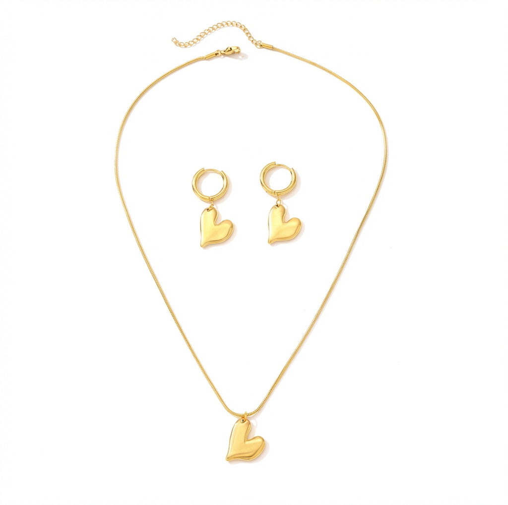 Set Inimioară Oțel Inoxidabil 2 cm - - Hipoalergenic