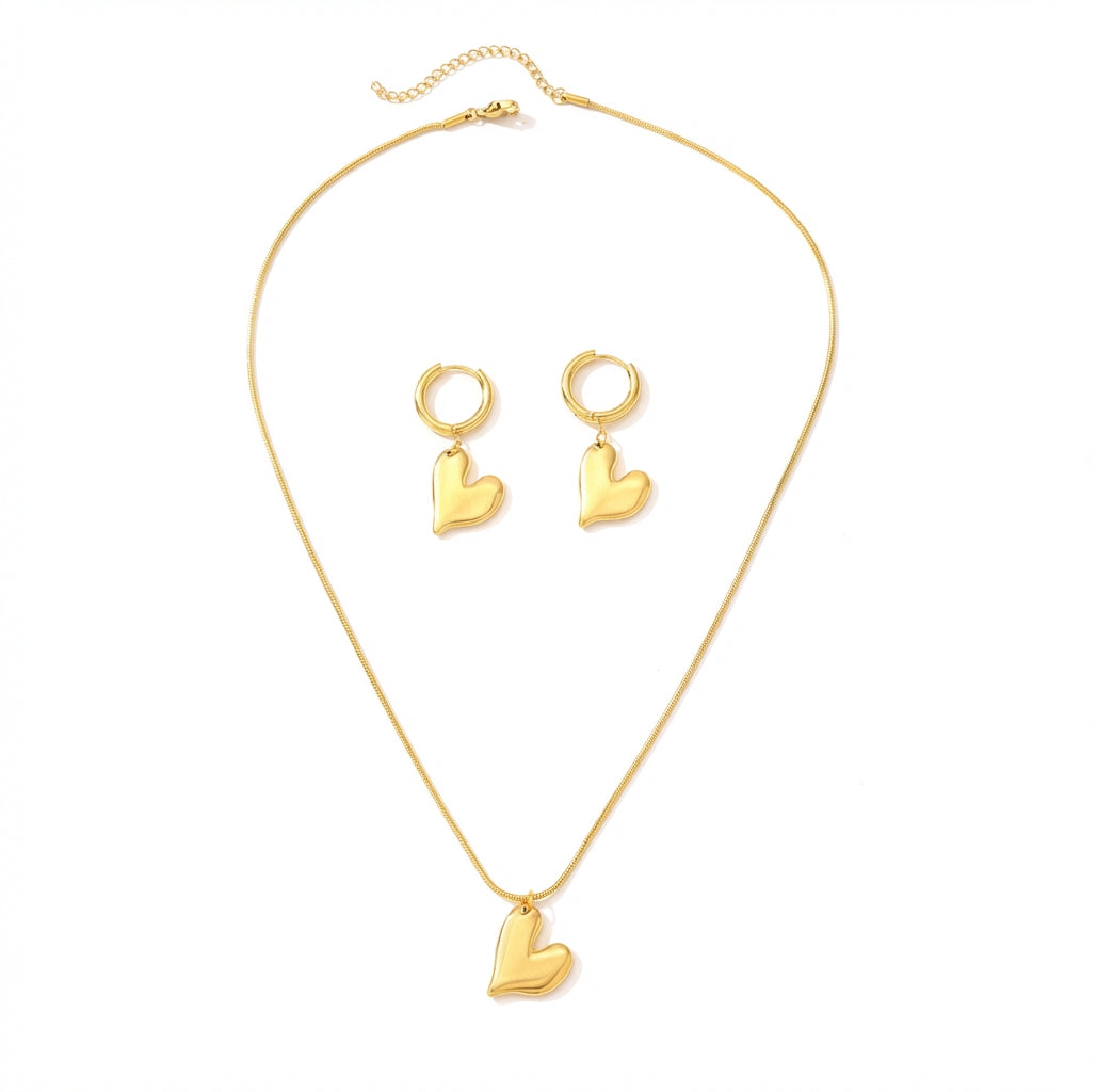 Set Inimioară Oțel Inoxidabil 2 cm - - Hipoalergenic