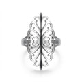 Inel Model floral ajurat elegant Oțel Inoxidabil Argintiu - IND1215 | Zelora