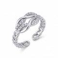 Inel Împletitură decorativă cu Zirconiu Cubic Oțel Inoxidabil Argintiu - IND1274 | Zelora