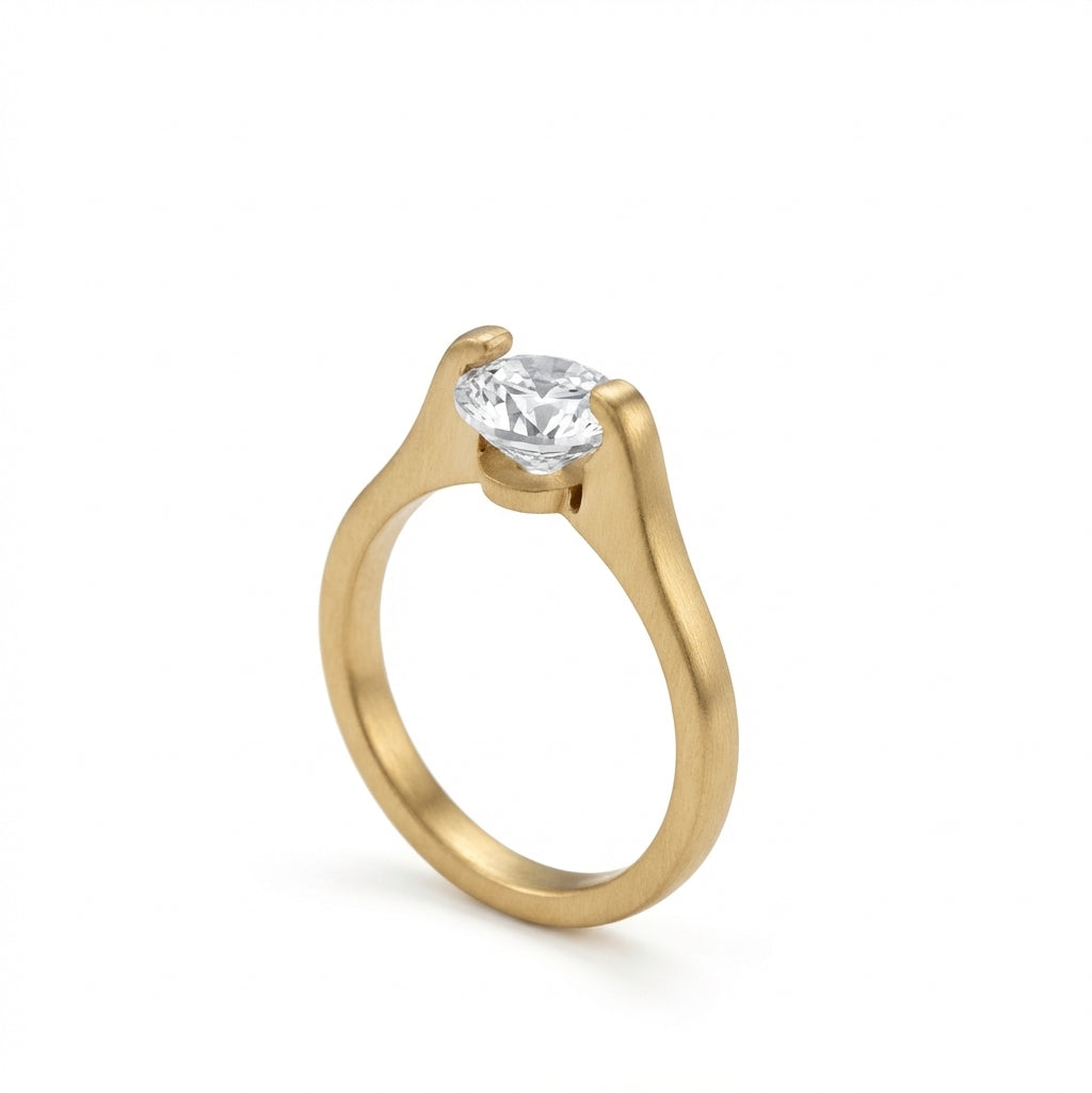 Inel Modern, simplu, elegant Oțel Inoxidabil Auriu - Hipoalergenic